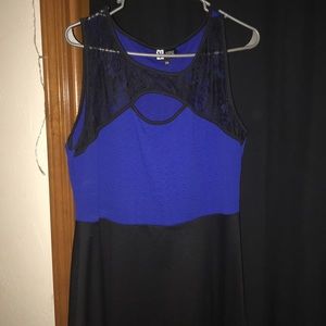 Black and blue dress